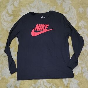 Nike Black Long Sleeve with Red Swoosh